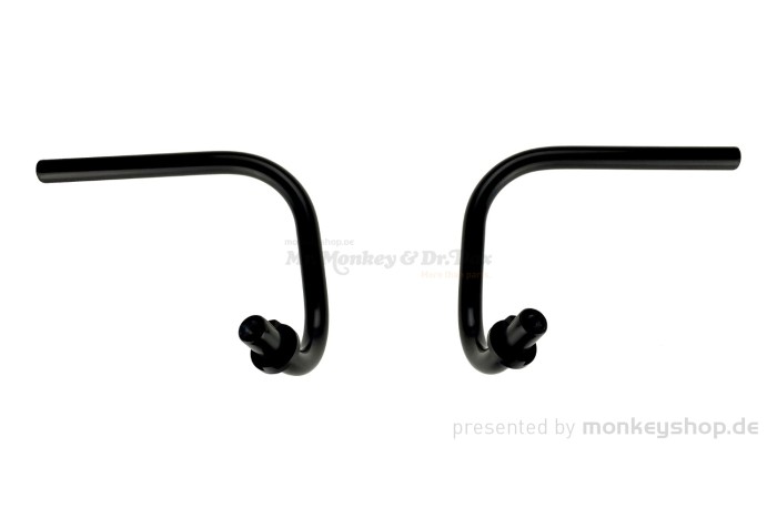 Lenkerhälften Set links + rechts Aluminium schwarz f. Monkey 50 + Gorilla + Dax 12V