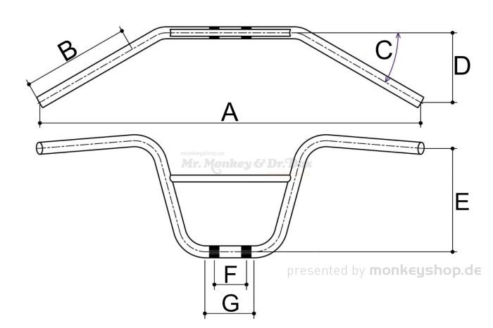 Honda Lenker chrom f. Dax 125 JB04