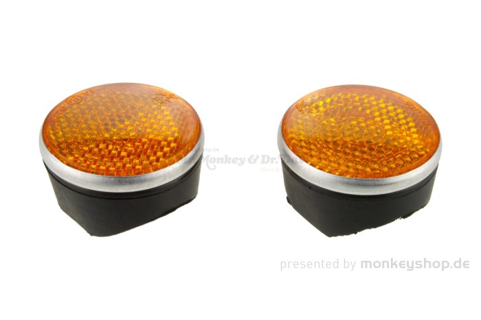 Reflektor Satz Seitenstrahler Vorderradgabel orange u.a. f. Dax CT70