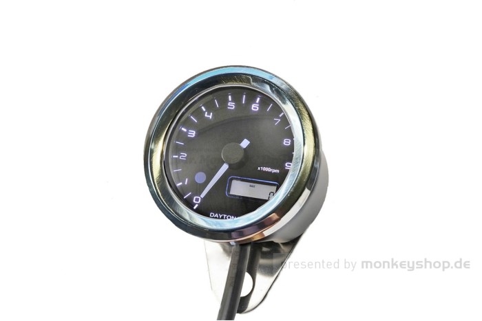 Daytona Velona 48 Drehzahlmesser 9000 RPM, 3-farbig, poliert