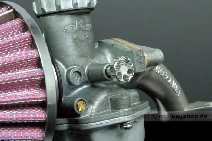 Takegawa Alu CNC Einstellschraube Schieberanschlag Vergaser silber f. Keihin PC18 PC20 PB16