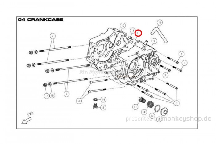 Daytona ANIMA 150 190 Dichtung Motorgehäuse Kurbelgehäuse Mitteldichtung