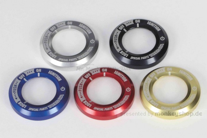 Takegawa Zündschlossring CNC Alu silber eloxiert f. Monkey 125