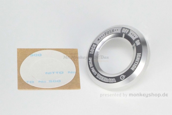 Takegawa Zündschlossring CNC Alu silber eloxiert f. Monkey 125