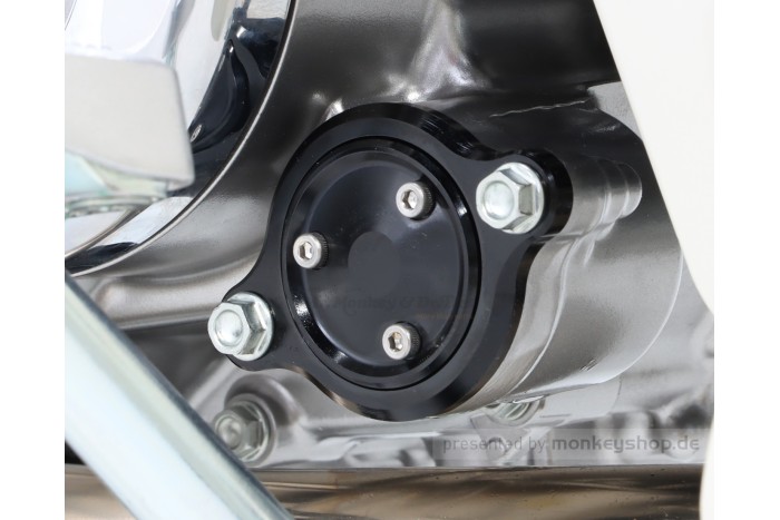 Kitaco Ölfilter Deckel Aluminium CNC schwarz eloxiert mit Magnet f. MSX Grom JC92 + Monkey 125 JB03 JB05 + Dax 125