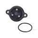 Kitaco Ölfilter Deckel Aluminium CNC schwarz eloxiert mit Magnet f. MSX Grom JC92 + Monkey 125 JB03 JB05 + Dax 125