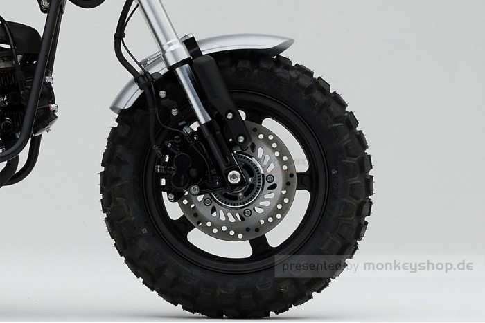 G-Craft Schutzblech Tieferlegung Down Fender Kit Alu CNC schwarz + graues Schutzblech vorn f. Dax 125