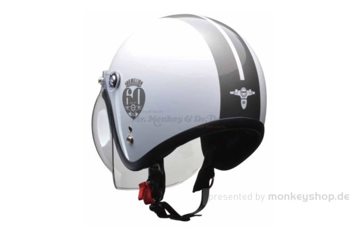 Honda Super Cub Helm weiß silber 100 Millionen 60 Jahre Jubiläum