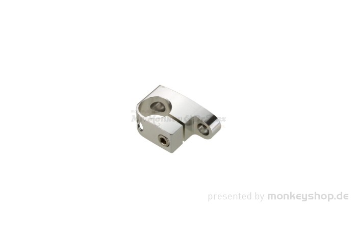 Helmschloss Halter Aluminium CNC silber f. Lenker ø22,2mm