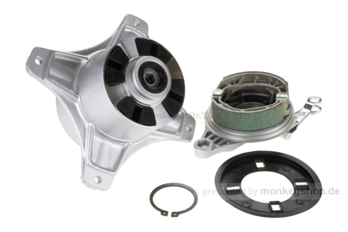 Hinterrad Nabe silber 12mm Achse Trommelbremse f. Dax