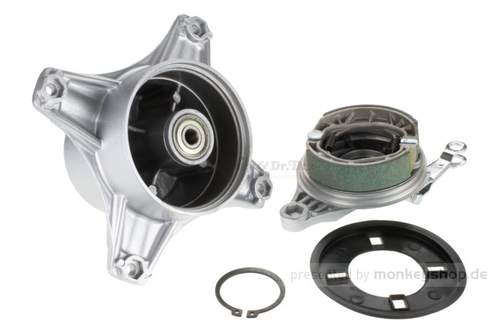 Hinterrad Nabe silber 12mm Achse Trommelbremse f. Dax