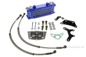 Ölkühler Kit 3-reihig blau inkl. Anschlussplatte + Montagematerial f. Monkey Z50 + Gorilla + Dax 50 70