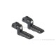 probrake Fußrasten STREET Aluminium CNC einstellbar schwarz eloxiert mit ABE f. Monkey 125 + MSX 125 + Dax 125