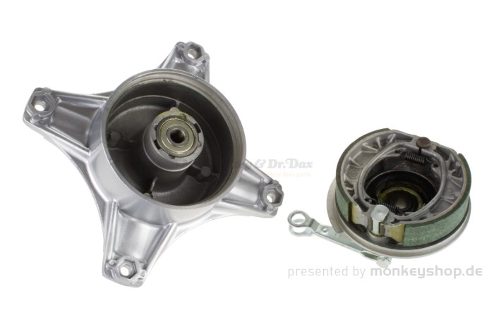 Vorderrad Nabe silber Trommelbremse 12mm Achse f. Dax + Chaly