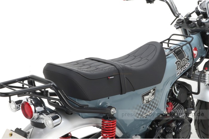 Kitaco Sitzbank Typ-2 schwarz mit schwarzem Keder f. Dax 125