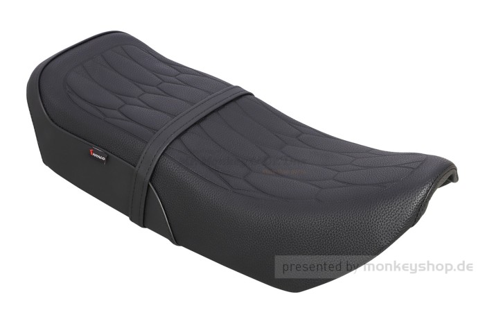 Kitaco Sitzbank Typ-2 schwarz mit schwarzem Keder f. Dax 125