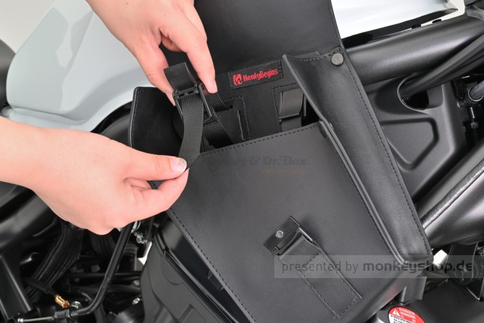 Henly Begins Tasche Leder 10 Liter schwarz DHS-35 f. CL 500 + Rebel CMX 500