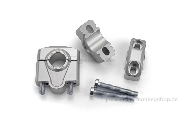 Raximo Lenkererhöhung Riser 30mm silber Aluminium CNC mit ABE f. 22,2mm Lenkeraufnahmen