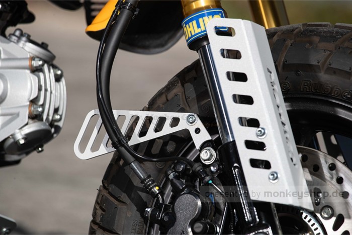 C-Racer Führung Bremsleitung vorn Aluminium silber f. Monkey 125