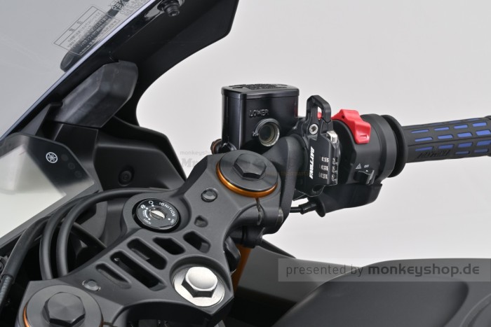 Daytona Helmschloss SLIM mit Zahlenschloss inkl. Stahlseil f. Lenker