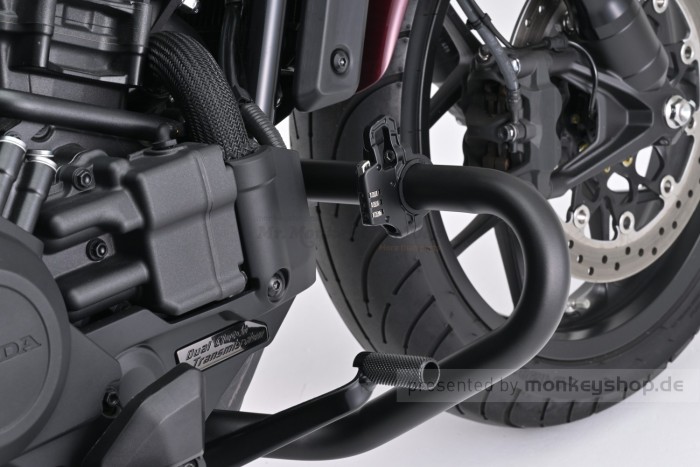 Daytona Helmschloss SLIM mit Zahlenschloss inkl. Stahlseil f. Lenker