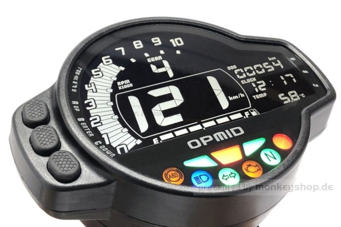 OPMID OP-Multimeter Kombi Instrument Tachometer Drehzahlmesser f. Monkey 125 JB03