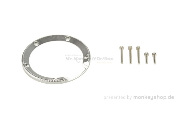 Einfassung Tankdeckel Ring Aluminium silber eloxiert f. Monkey 125