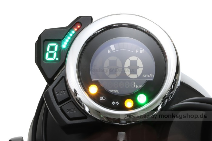 Kitaco Ganganzeige + LED Drehzahlmesser f. Monkey 125 JB02
