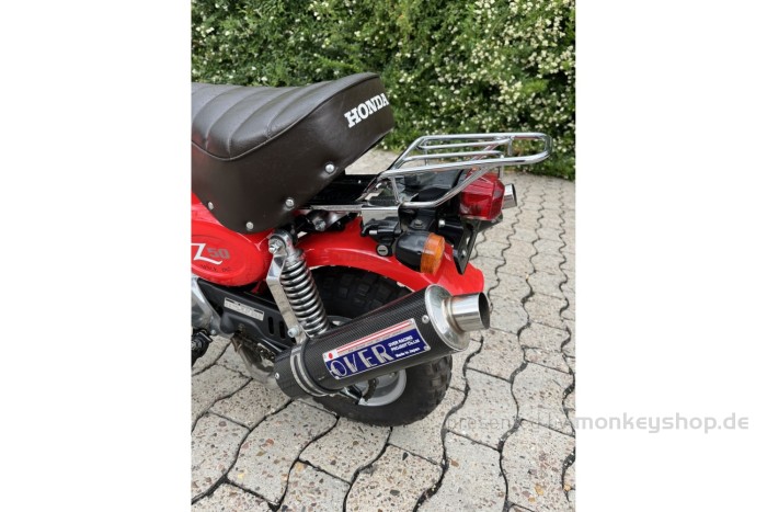 Honda Monkey Z50 rot 108cc + OVER 1in2 Auspuff LEGAL Motorradzulassung