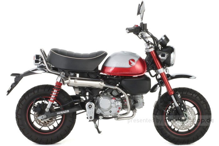 Kitaco Classic Up Edelstahl Auspuffanlage obenliegend f. Monkey 125 JB02 JB03