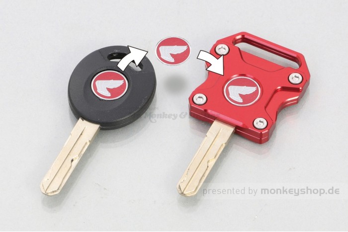 Kitaco Schlüssel Gehäuse Kappe Cover Aluminium CNC rot f. Monkey 125