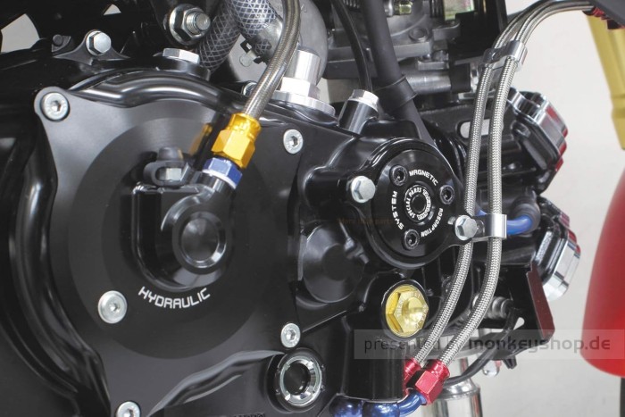 Takegawa Ölfilter Deckel Aluminium CNC schwarz eloxiert mit Magnet f. MSX Grom JC92 + Monkey 125 JB03 JB05 + Dax 125