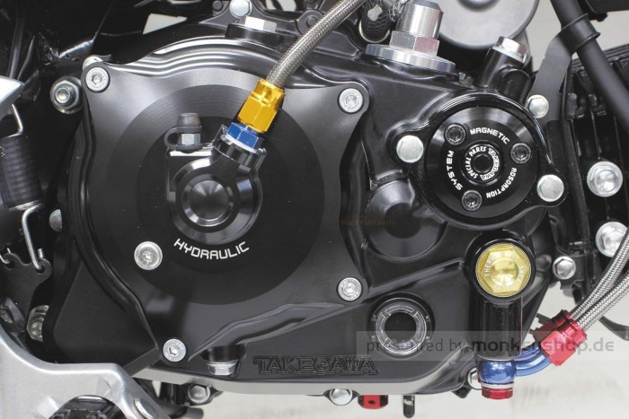 Takegawa Ölfilter Deckel Aluminium CNC schwarz eloxiert mit Magnet f. MSX Grom JC92 + Monkey 125 JB03 JB05 + Dax 125