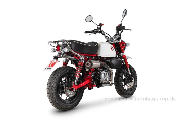 Scorpion Red Power Edelstahl / Titan Auspuffanlage f. Monkey 125 JB05 Euro5+