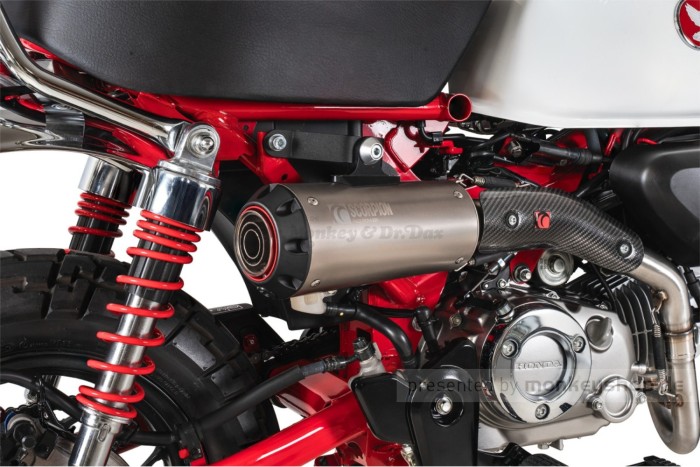 Scorpion Red Power Edelstahl / Titan Auspuffanlage f. Monkey 125 JB05 Euro5+