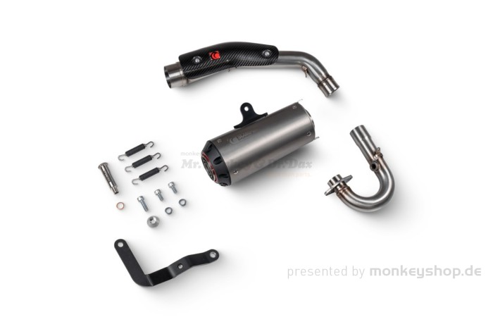 Scorpion Red Power Edelstahl / Titan Auspuffanlage f. Monkey 125 JB05 Euro5+