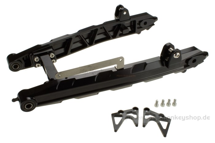 Aluminium Hinterradschwinge +50mm schwarz f. Monkey 125
