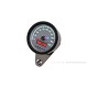 Daytona "VELONA60-WP" Tachometer 200 KM/H MPH m. Kontrollanzeigen, weiße LED, weißes Ziffernblatt, schwarzes Gehäuse