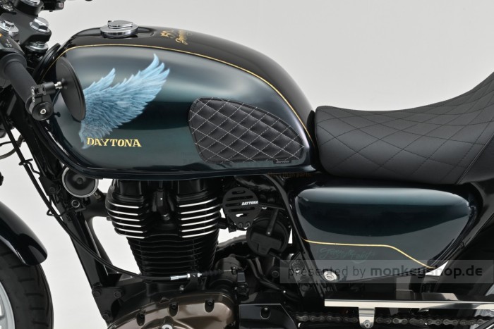 Daytona Kunstleder Kniekissen Tankpad Kniepad Paar Set f. GB350 GB350S