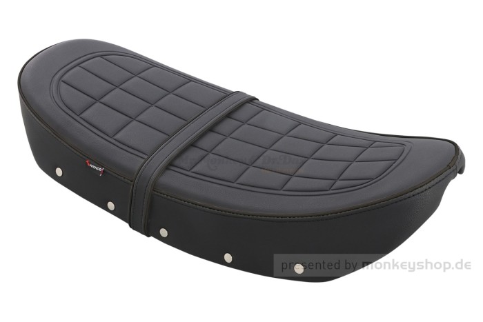 Kitaco Sitzbank schwarz mit schwarzem Keder f. Dax 125