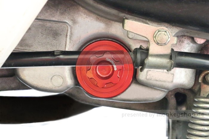 Kitaco Ventildeckel Ölfilterdeckel Einfülldeckel M30xP1.5 Aluminium CNC gold f. Monkey Z50 + Dax 50 70 + Chaly + SS50 + ZB50