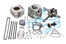 Kitaco NEW STD Alu Big Bore Kit 124cc mit Zylinderkopf + Nockenwelle + Kurbelwelle f. Monkey Z50 12V + Gorilla 12V + Dax 12V