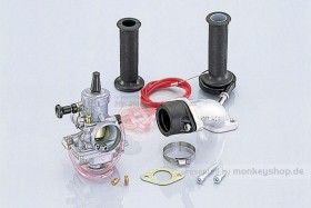 Kitaco Mikuni VM26-671 Vergaser Set inkl. Ansaugstutzen + Schnellgasgriff f. Monkey + Gorilla