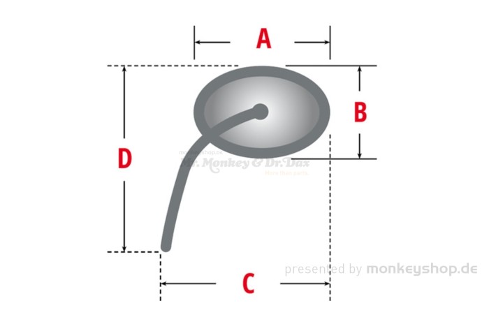 Shin Yo Circula-S Spiegel Aluminium M10 schwarz