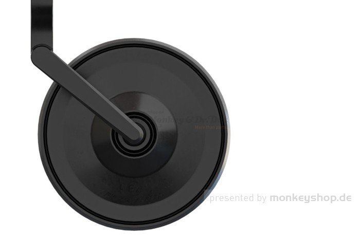 Shin Yo Circula-S Lenkerenden Spiegel Aluminium schwarz kurz