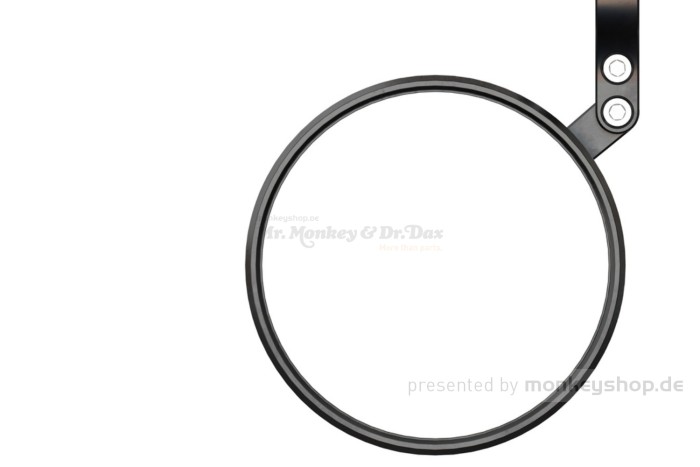 Shin Yo Circula-S Lenkerenden Spiegel Aluminium schwarz kurz