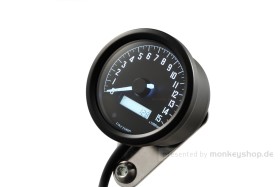 Daytona Velona 60 Drehzahlmesser 15000 RPM m. Kontrollanzeigen, weiße LED, schwarz