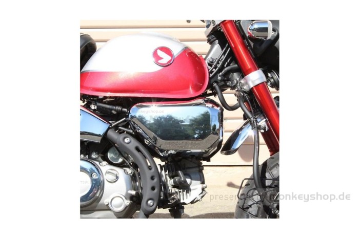 Luftfilter Gehäuse Cover Deckel Set chrom selbstklebend 2 Stk. f. Monkey 125