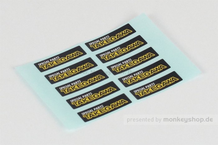 Takegawa Aufkleber Satz 10 Stk. eckig 8x28mm