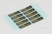 Takegawa Aufkleber Satz 10 Stk. eckig 8x28mm
